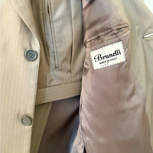 Pietro Brunelli Light Brown Men's Suit - 42L